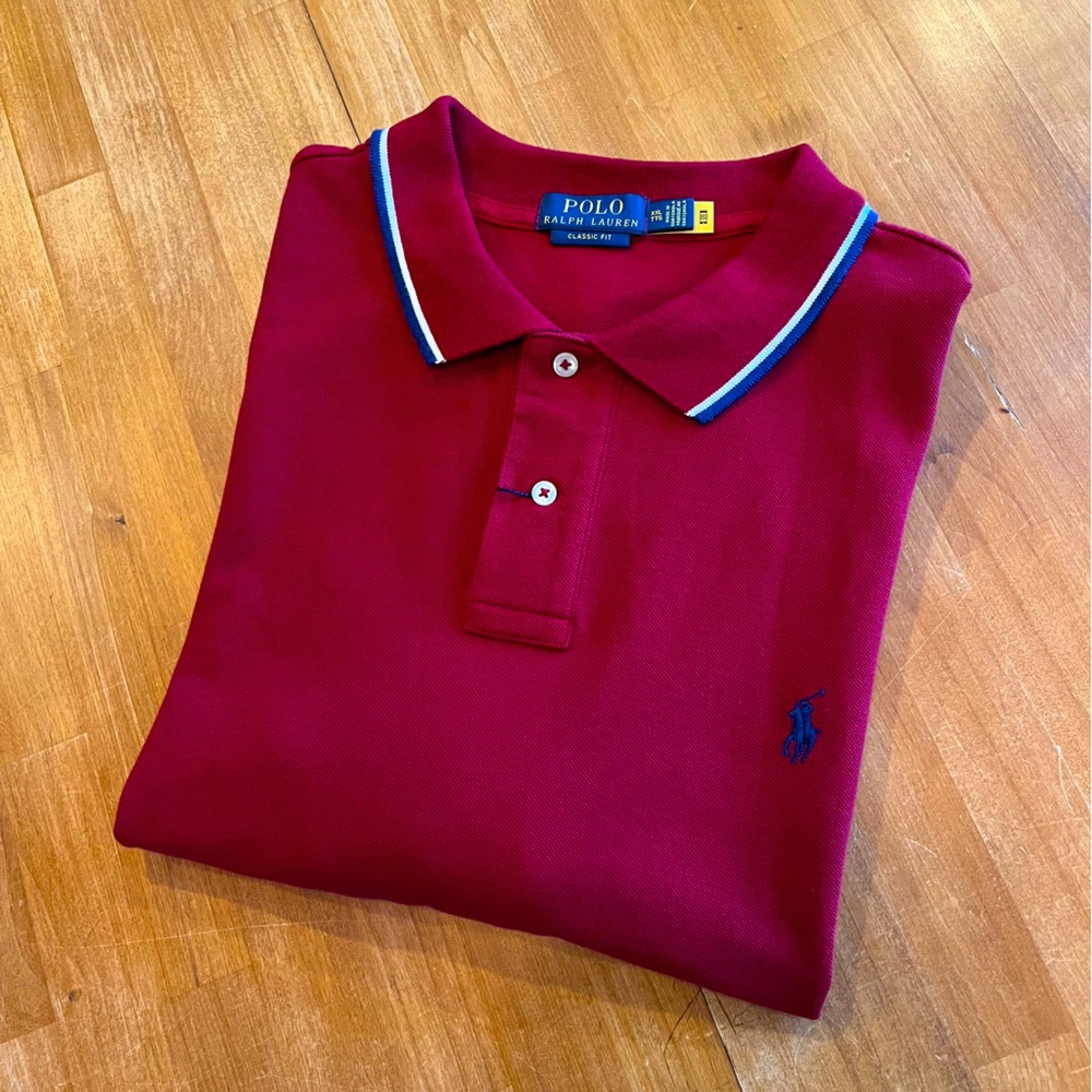 POLO RALPH LAUREN Burgundy Polo Shirt